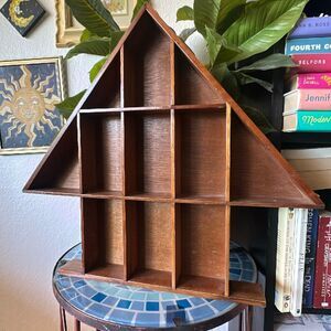Trinket collector House wall hanging Trinket shelf 18”x19”